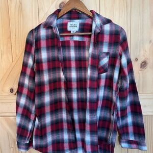 Field & Stream Red and Black Plaid Casual Shirt